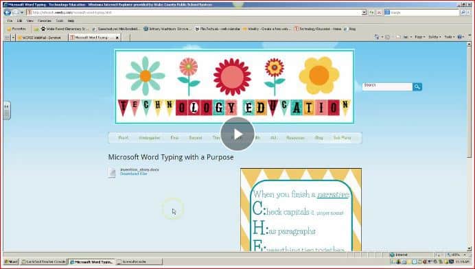 Microsoft word typing technology curriculum