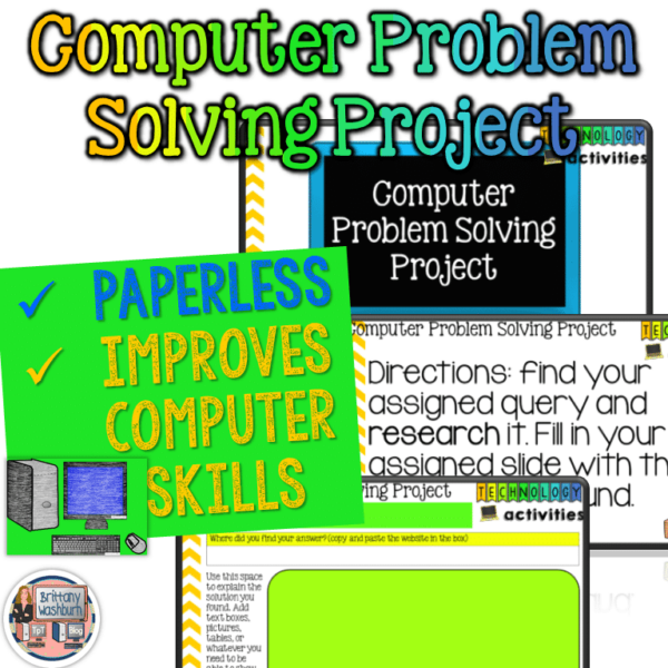 Computer Problem Solving Unit in Google Slides Technology Curriculum