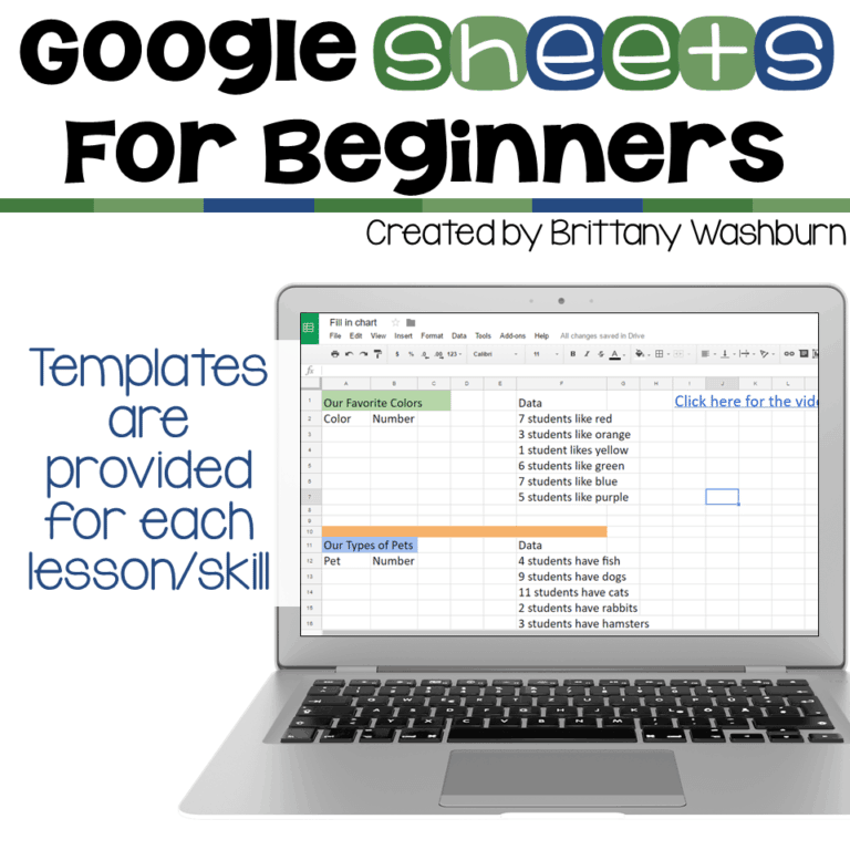 Google Sheets Lessons for Beginners Technology Curriculum