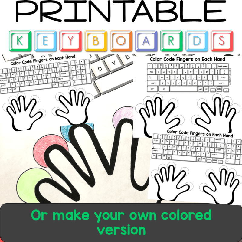 Typing practice printable keyboard pages technology curriculum