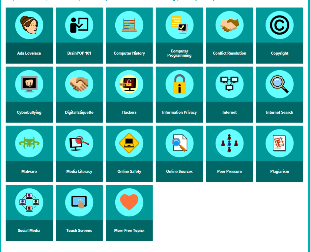 Digital Citizenship with BrainPop Technology Curriculum