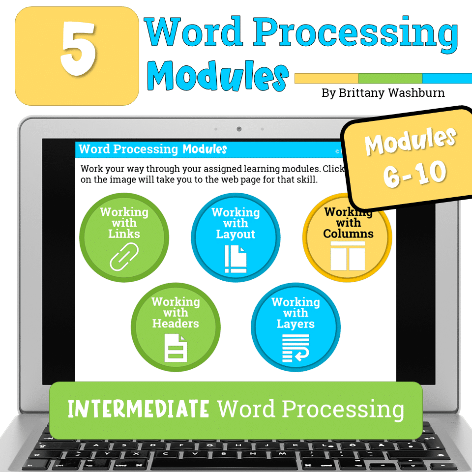 Word Processing Modules 610 Technology Curriculum