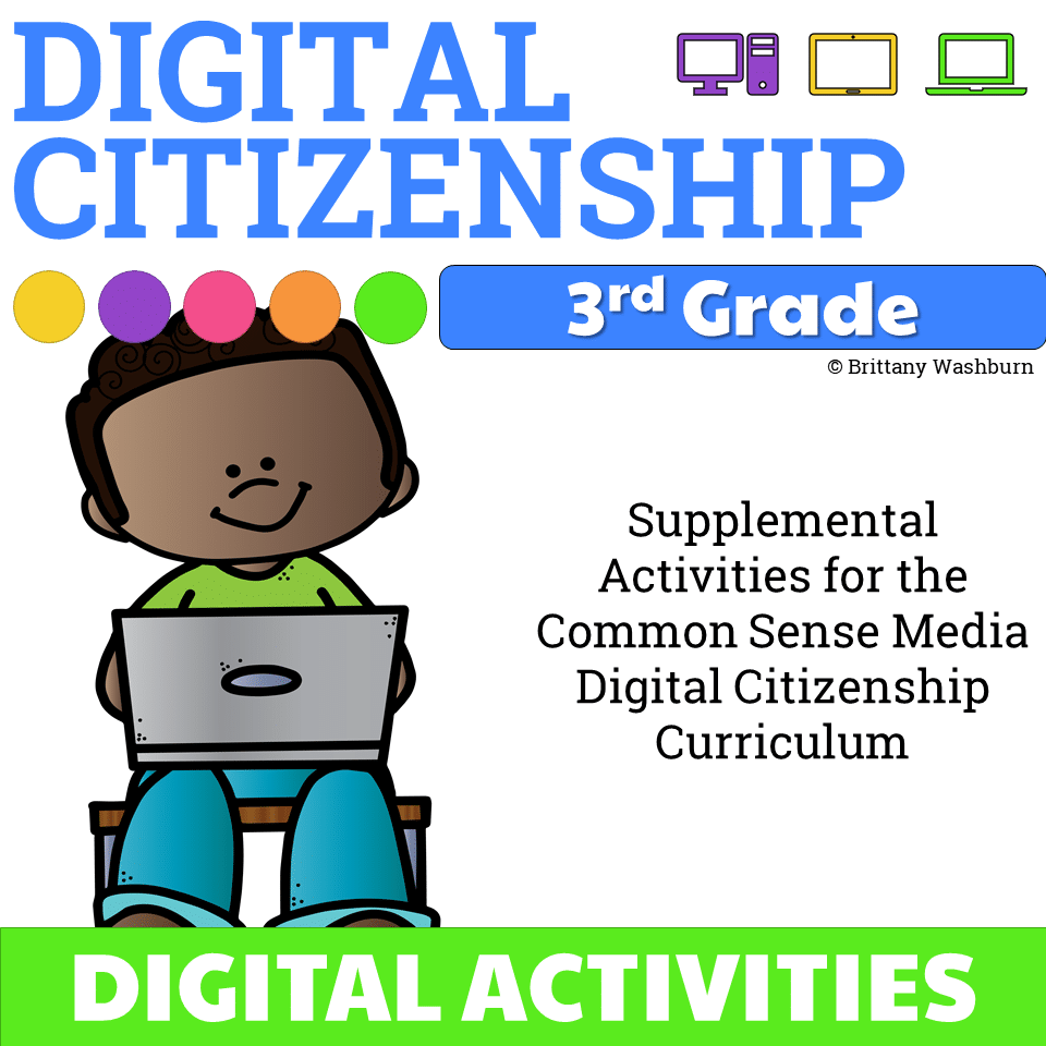 3rd Grade Digital Citizenship Activities Technology Curriculum
