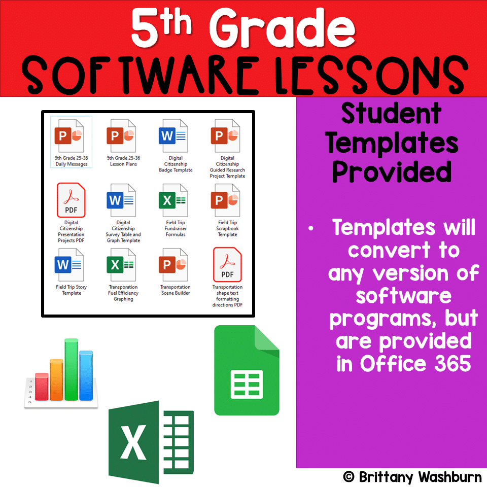 5th Grade Software Lessons Weeks 2536 Technology Curriculum