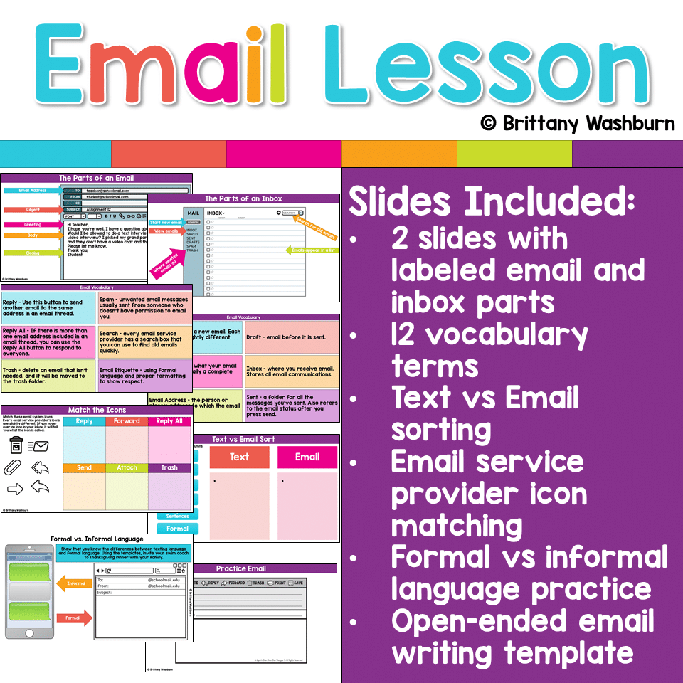 Email Lesson for Elementary Students - Technology Curriculum