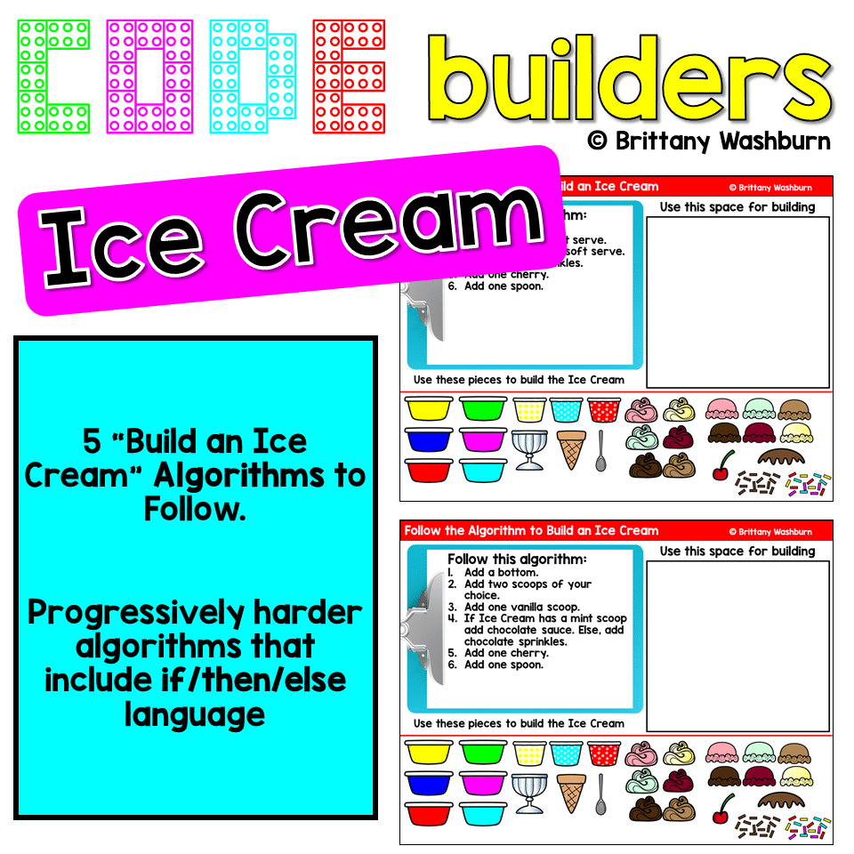 Ice Cream Code Builders Algorithm and Digital Activities