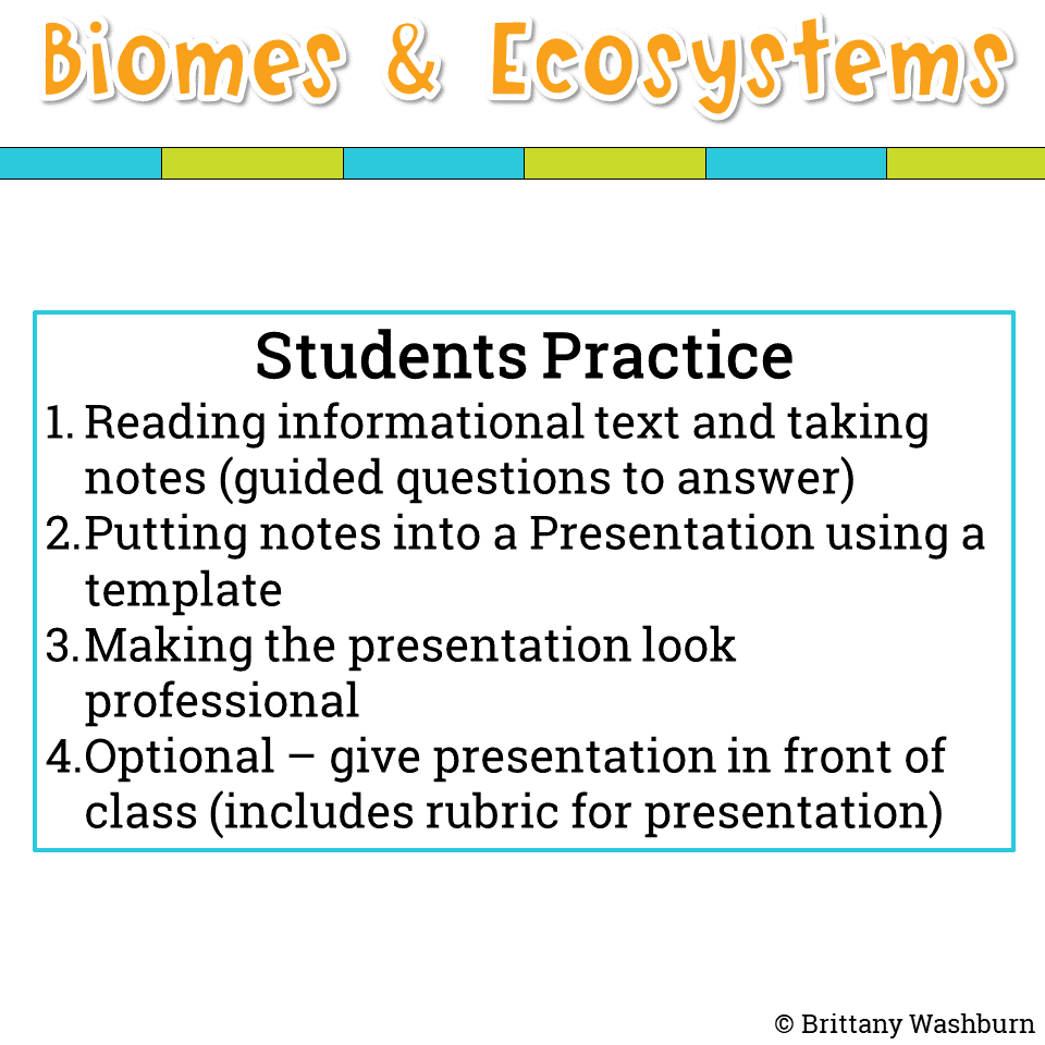 Biomes and Ecosystems Guided Research Project - Technology Curriculum