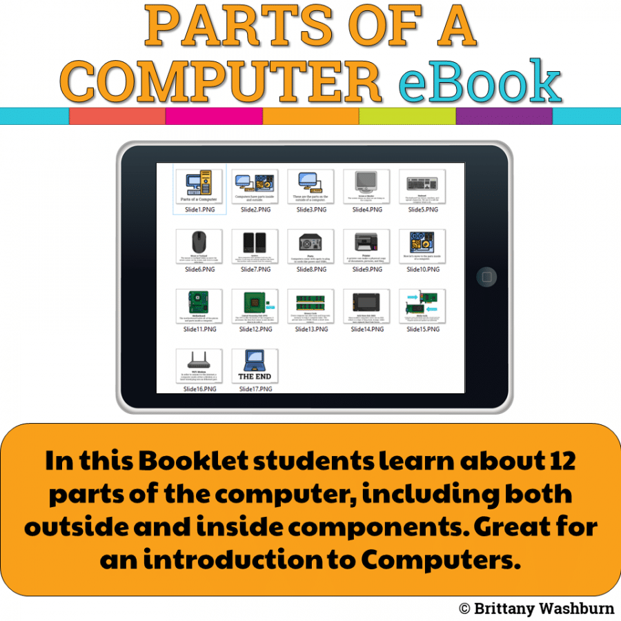 Parts of a Computer Booklet - Technology Curriculum